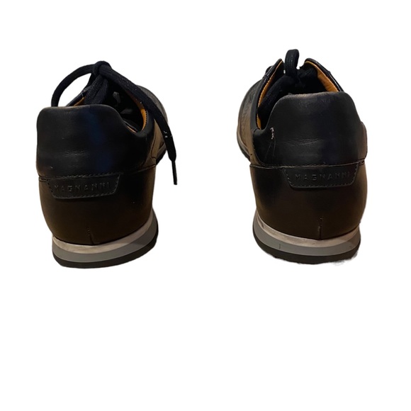 Magnanni Pueblo Black Leather Black Sneakers size 9.5 US Mens Shoes 14804 - Picture 3 of 9